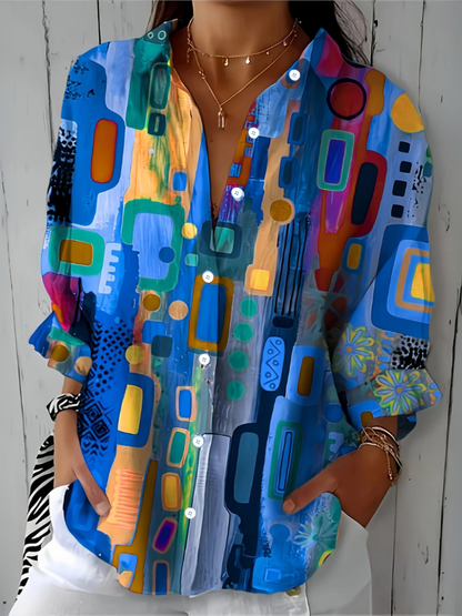 Capucine | Blouse Vive et Artistique à Boutons
