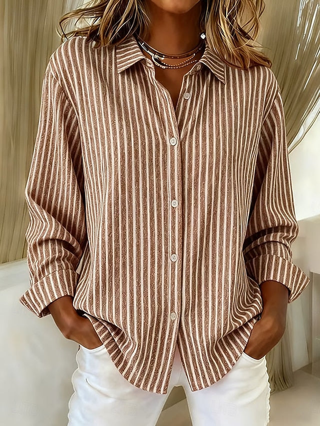Jacqueline | Chemise Rayée Boutonnée