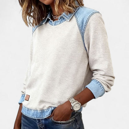 Gloria | Pull Bicolore Contrasté