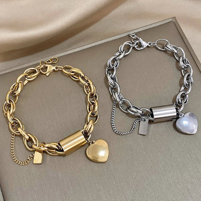 Juliette | Bracelet Chaîne Dorée Cœur