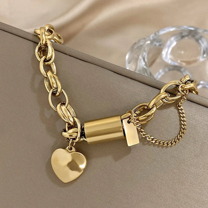 Juliette | Bracelet Chaîne Dorée Cœur