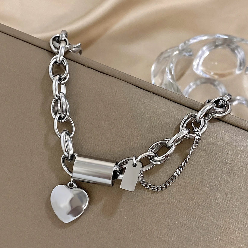 Juliette | Bracelet Chaîne Dorée Cœur