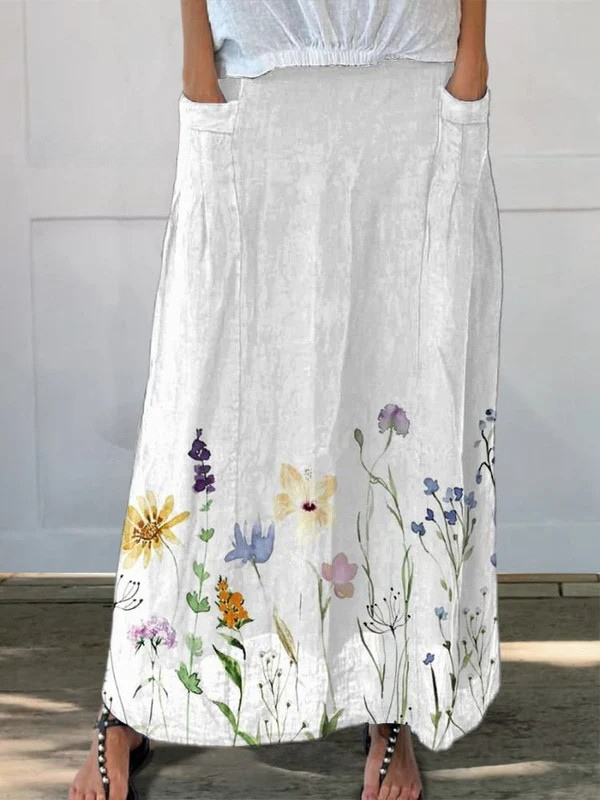 Théodora | Jupe Fluide à Motifs