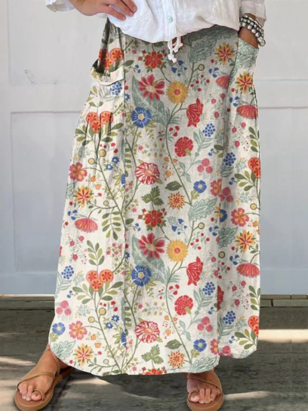 Céline | Jupe Fluide à Motifs