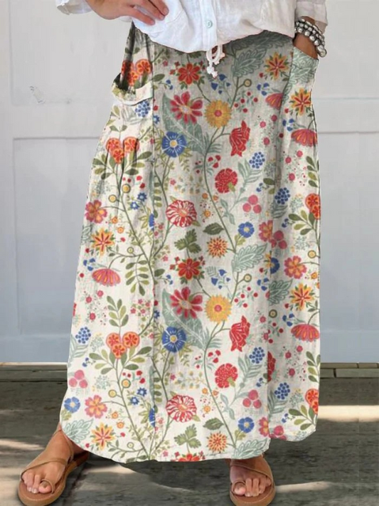 Céline | Jupe Fluide à Motifs