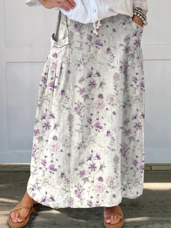 Laure | Jupe Fluide à Motifs