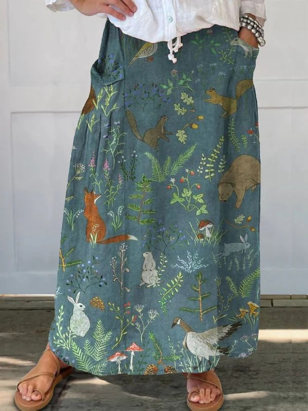 Delphine | Jupe Légère à Motifs