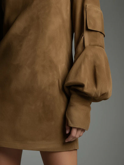 Bibiana | Robe courte ample à col montant