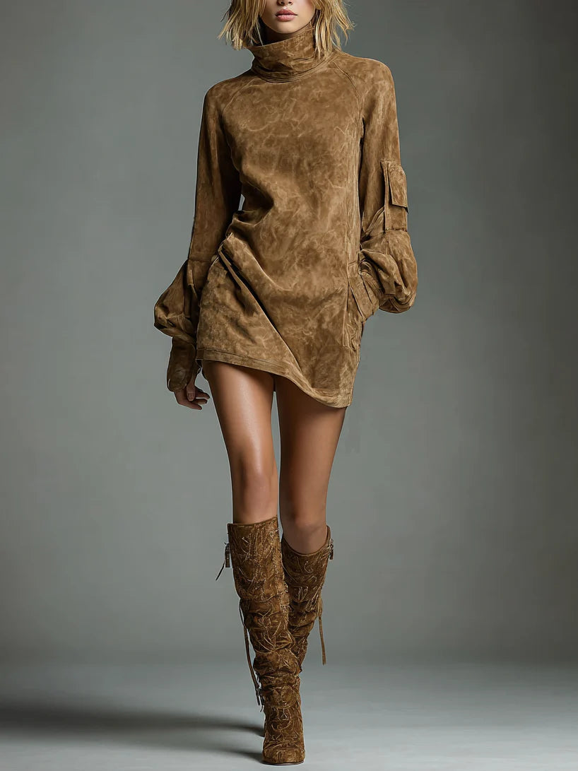 Selena | Robe courte café Milano