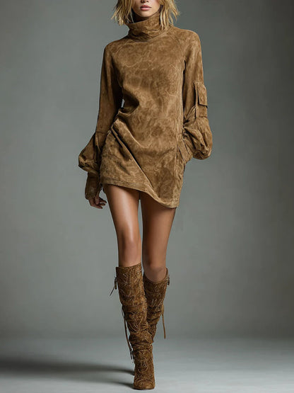 Selena | Robe courte café Milano