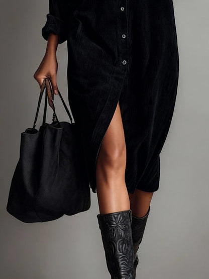 Beatrice | Robe midi ample à poches