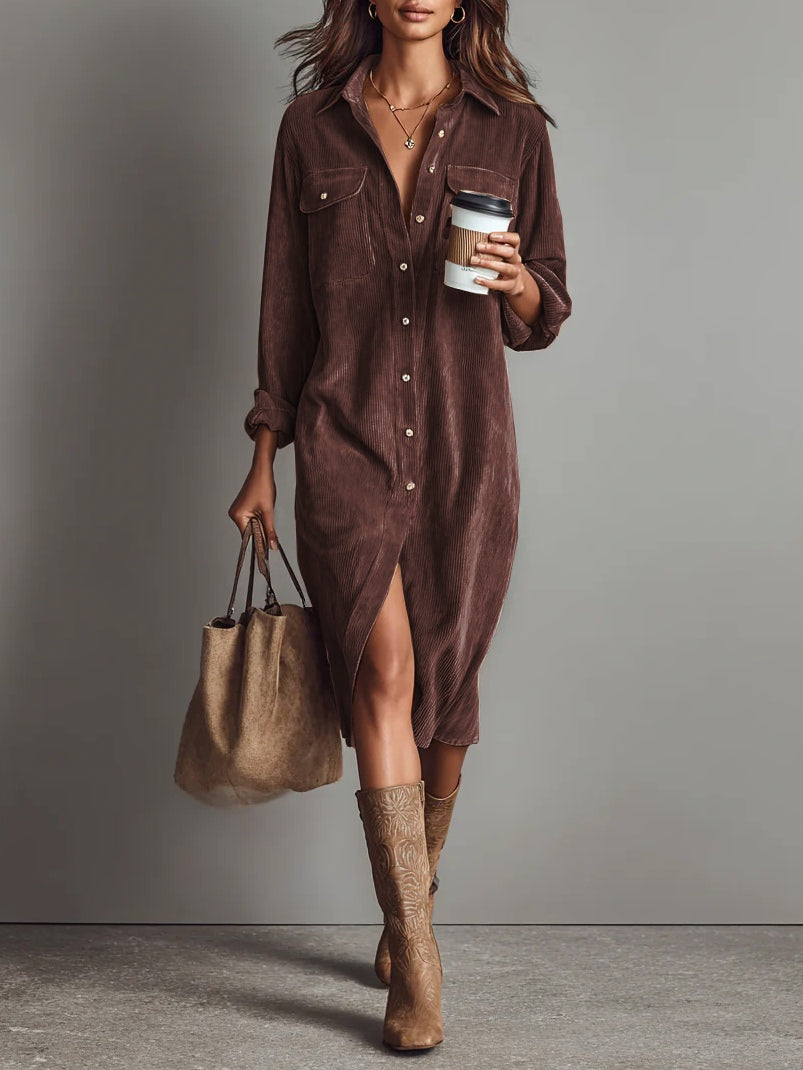 Beatrice | Robe midi ample à poches