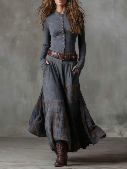 Élise | Robe Maxi avec Ceinture