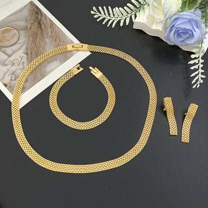 Aurélie | Set Collier Long, Bracelet & Boucles d'Oreilles Raffiné