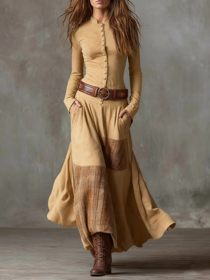 Élise | Robe Maxi avec Ceinture