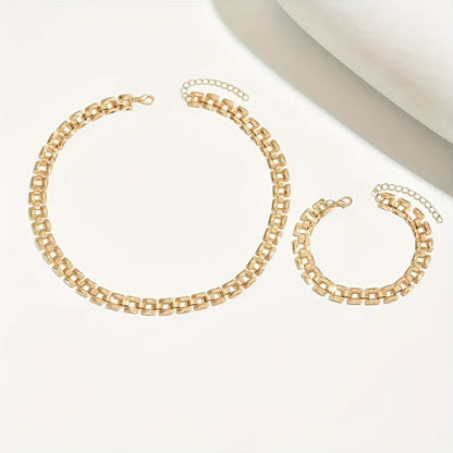 Bertille | Set Collier & Bracelet Boucle Carrée