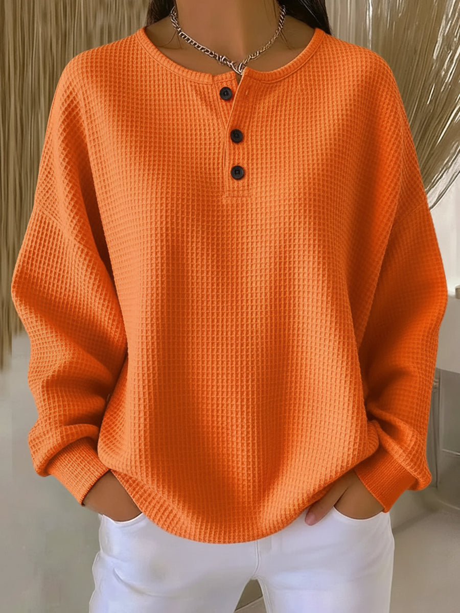 Mirabelle | Sweat Henley Gaufré Cocooning