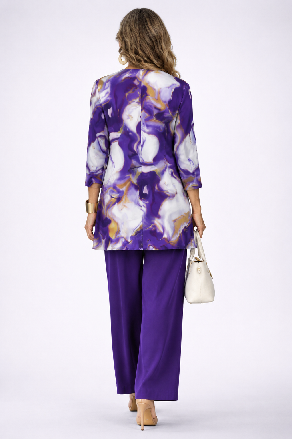 Serena | Ensemble 3 pièces violet et blanc