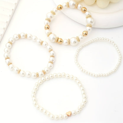Camille | Set de Bracelets Perles et Cœur
