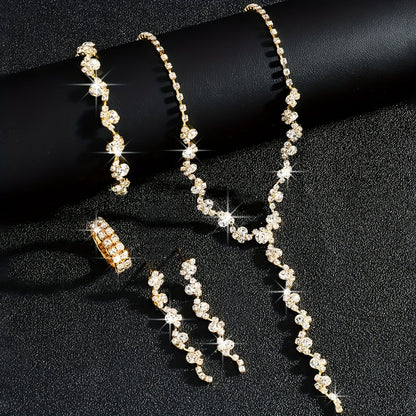 Valentine | Set Bijoux Fleur Étincelante Haut de Gamme