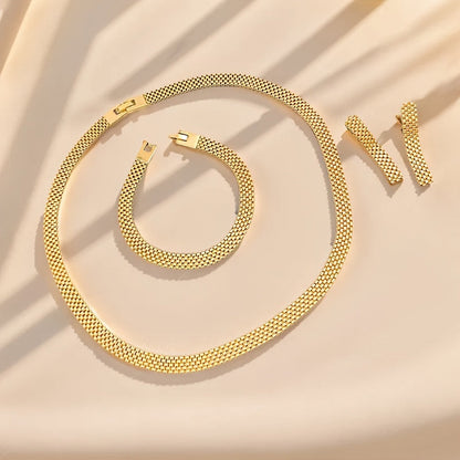Aurélie | Set Collier Long, Bracelet & Boucles d'Oreilles Raffiné