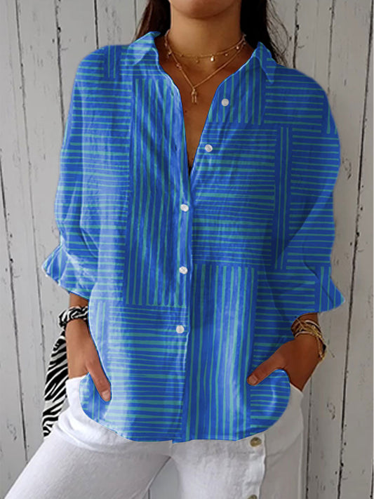 Séverine | Blouse Rayures Azur