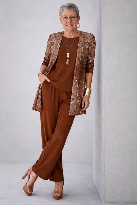 Gilda | Ensemble 3 pièces marron