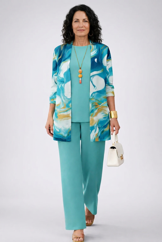 Ginevra | Ensemble 3 pièces bleu