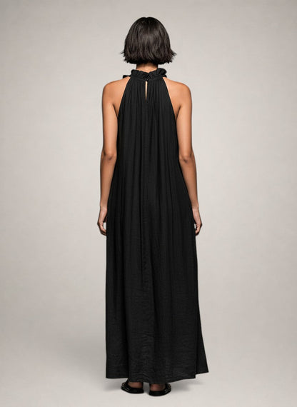 Léonore | Robe Maxi Sans Manches, Volants