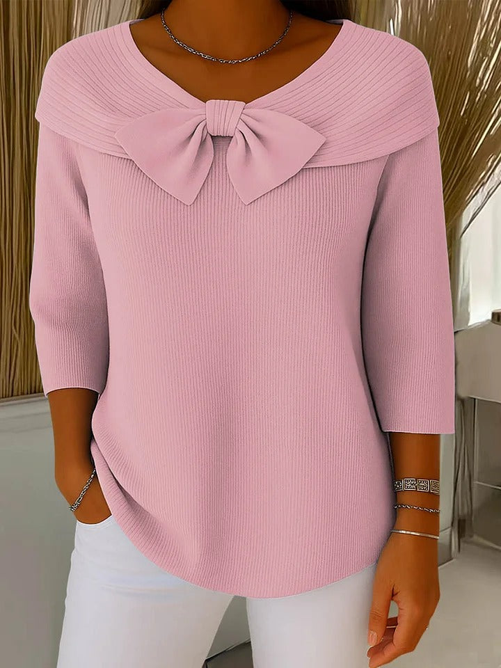 Tiphaine | Pull Nœud et Col Rond