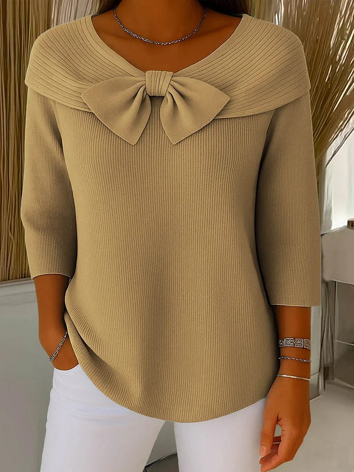 Tiphaine | Pull Nœud et Col Rond
