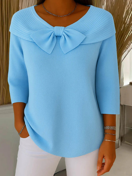 Tiphaine | Pull Nœud et Col Rond