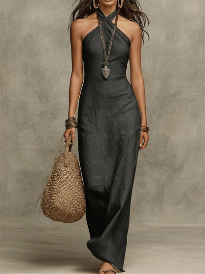 Aveline | Robe Maxi Voluptueuse à Dos Nu