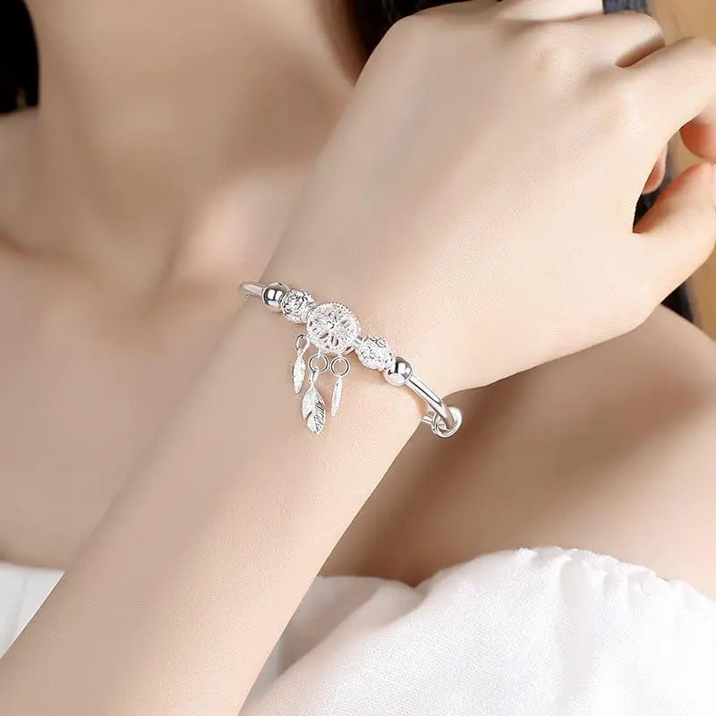 Diane | Bracelet Attrape-Rêves Argenté